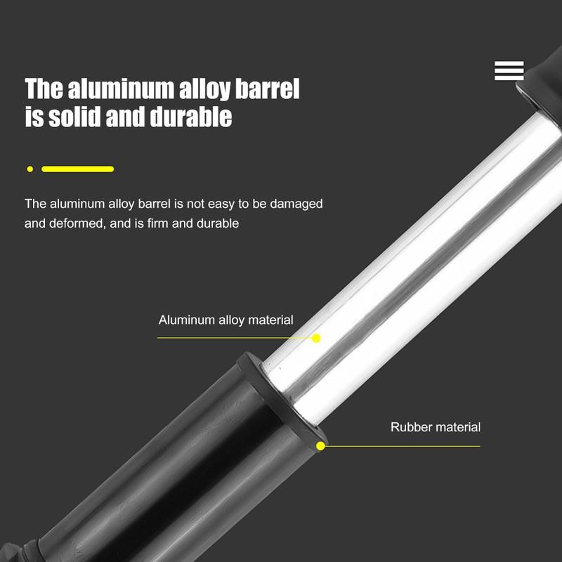 Portable 100Psi Mini Bike Pump Aluminum Alloy Bicycle Hand Air Pump Tire Inflator Valve Car Motorcycle Cycling Universal Pump