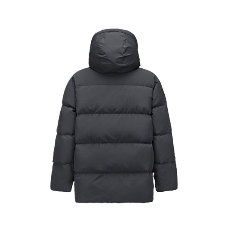 Skechers Sports Alliance Series Warm Comfortable Casual Short Loose Long Sleeve Down Jacket Men Jackets Midnight-Gray L424M056-040J