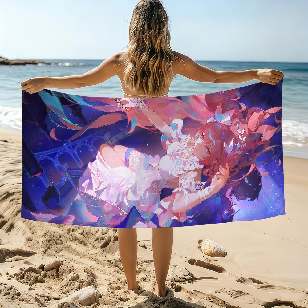 Game Honkai Star Rail Cyrene b Towel Beach Towel Oversized Quick Dry Towel Absorbent Soft Swim BeachTowels for Men Women