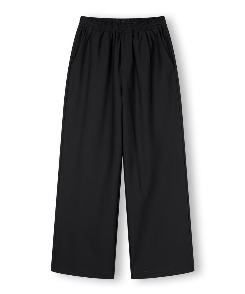 TOPBOY Easy Wide Elastic Waist Slacks Black
