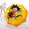 Dragon Ball Goku Saiyan Automatischer Faltregenschirm, 8 Rippen für Ganzjahresgebrauch, Tragbar für Reisen & Outdoor-Aktivitäten a0819081