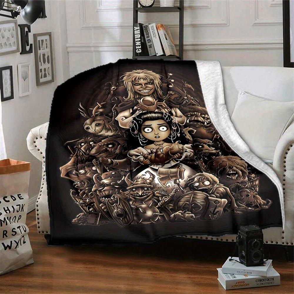 1pc Maze,Goblin,Crystal Digital Printed Flannel Blanket, Super Soft Plush Bed Cover, Multipurpose Quilt for Sofa, Bed, Office,42
