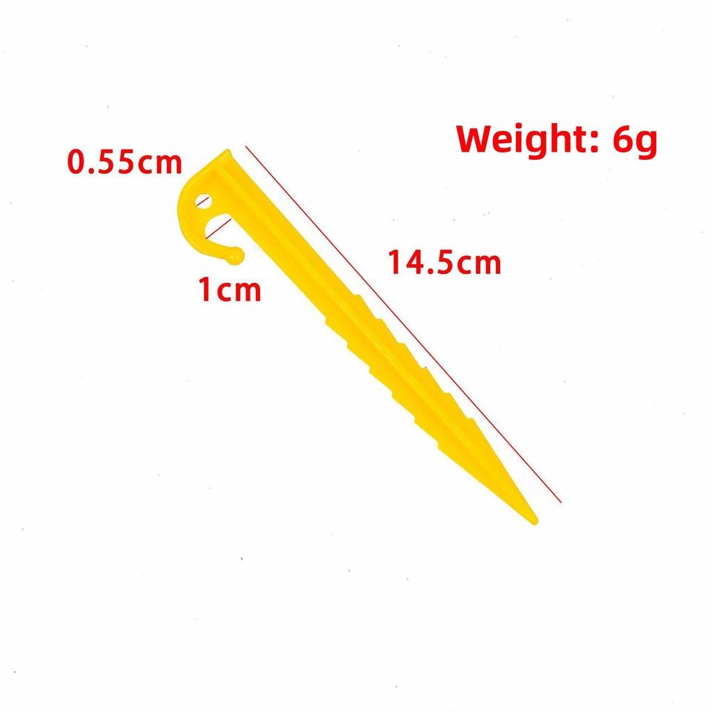 Camping Tent Pegs With Plastic Spiral Nails For Outdoor Shelter Securement