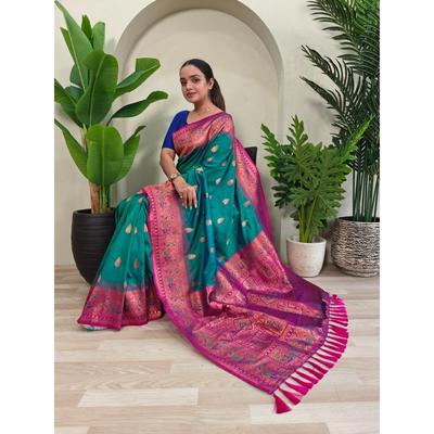 Beautiful Rich Pallu & Jacquard Work On All Over the Saree