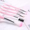 5Pcs Pink Makeup Brush Set Foundation Brush Eye Shadow Brush Eyebrow Comb Blush