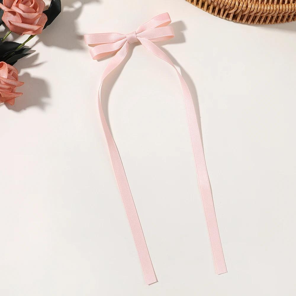 

1Pcs/lot Ballet Style Girl Bow Long Ribbon Hair Clip Sweet Girl Half Tied Hair Headwear Style Fashion Hair Accessories