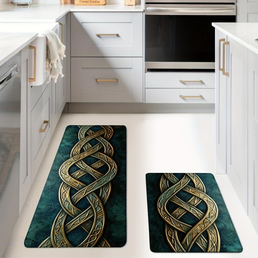 1 Stück Anti-Ermüdungs-Küchenteppiche, wasserdichte, rutschfeste, dick gepolsterte Küchenmatte, strapazierfähige, bequeme Stehmatte für die Küche