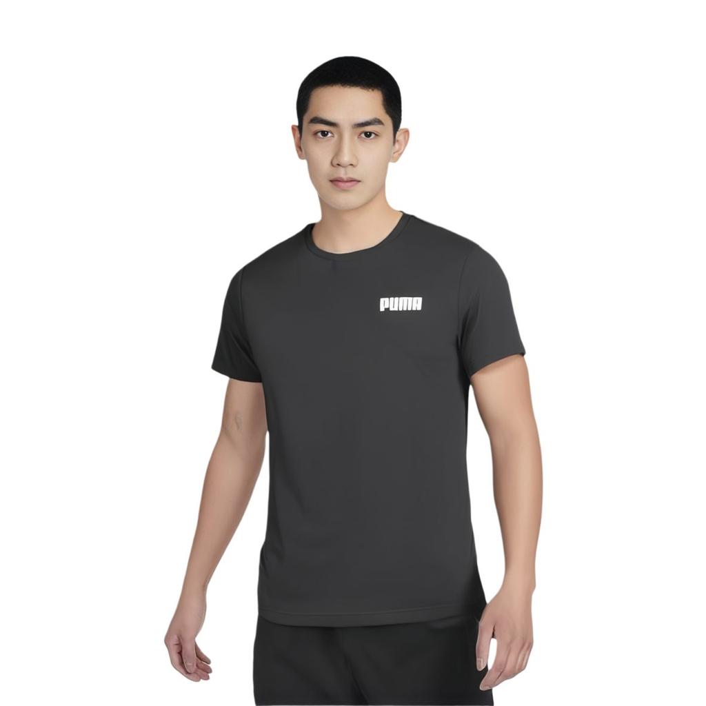 PUMA T Shirts Men's Black Crew Neck Moderate Straight Fit 845300-01