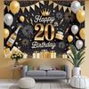 Luxurious 20th Birthday Party Banner Photography Background Adult Birthday Party Home Party Decoration Photography Background