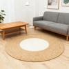 Cotton Rope Area Rug Braided Round Cat Scratching Rug Washable Vintage Floor Mat for Bedroom Living Room Couch Side Table