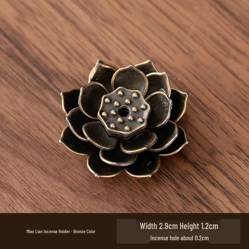 Antyczny dwuwarstwowy uchwyt na kadzidło lotosowe na ceremonię herbaty i kadzidło Buddy, wielopory palnik na kadzidło sandałowe.