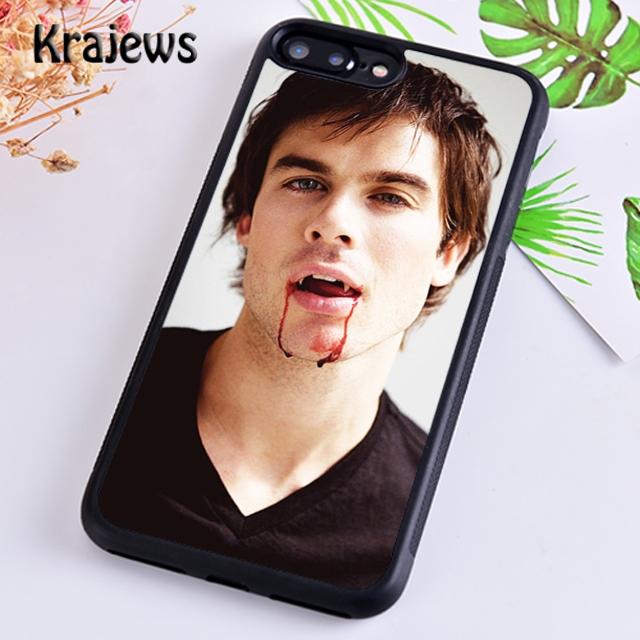 

Krajews The Vampire Diaries blood damon Phone Case Cover For iPhone 17 Air 16 15 14 plus 12 13 pro max Fundas iPhone 17Air