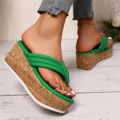 Plateau Damen Hausschuhe Sommer Zehenstegschuhe Ballerinas Frau Lässige Sandalen 2025 Designer Marke Strand Bequem Gehen Flip Flops Femme