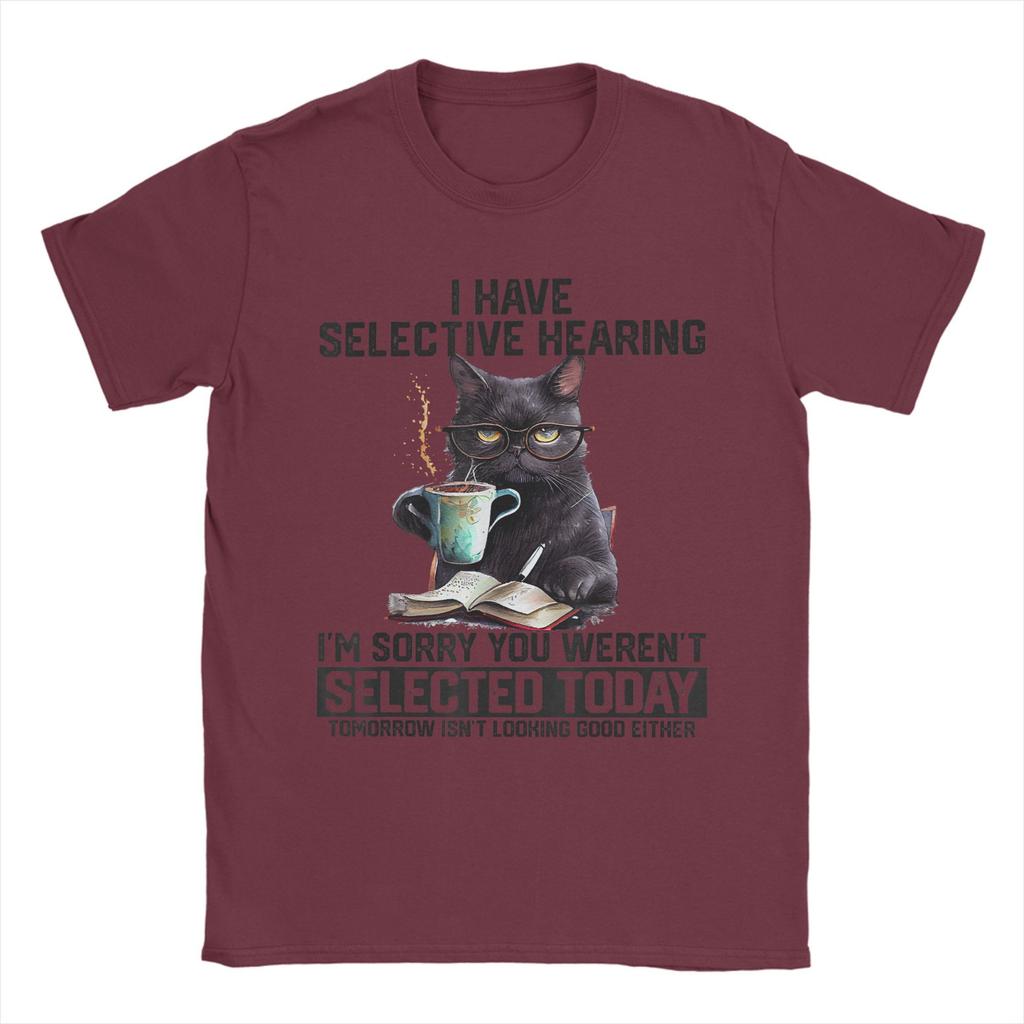 Sarcasm Humor Saying Cat Cotton T-Shirt For Men's Summer  Y2K Fun T Shirts O-Neck Leisure Tees Oversized Casual Clothes