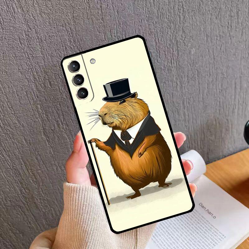 Cartoon Capybara Phone Case For Samsung Galaxy S24 S26 Ultra S20 S21 S22 S23 S25 Plus S10 S24 S25 FE Cover