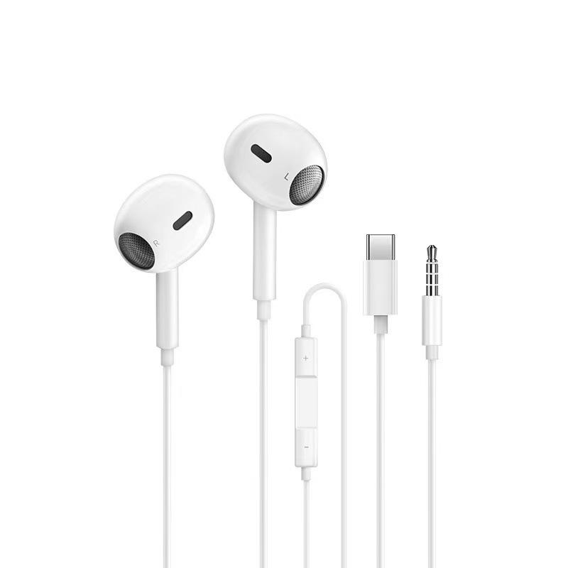 4th Gen Type-C Stereo In-Ear Earphones with Wired Control for Huawei/Apple
