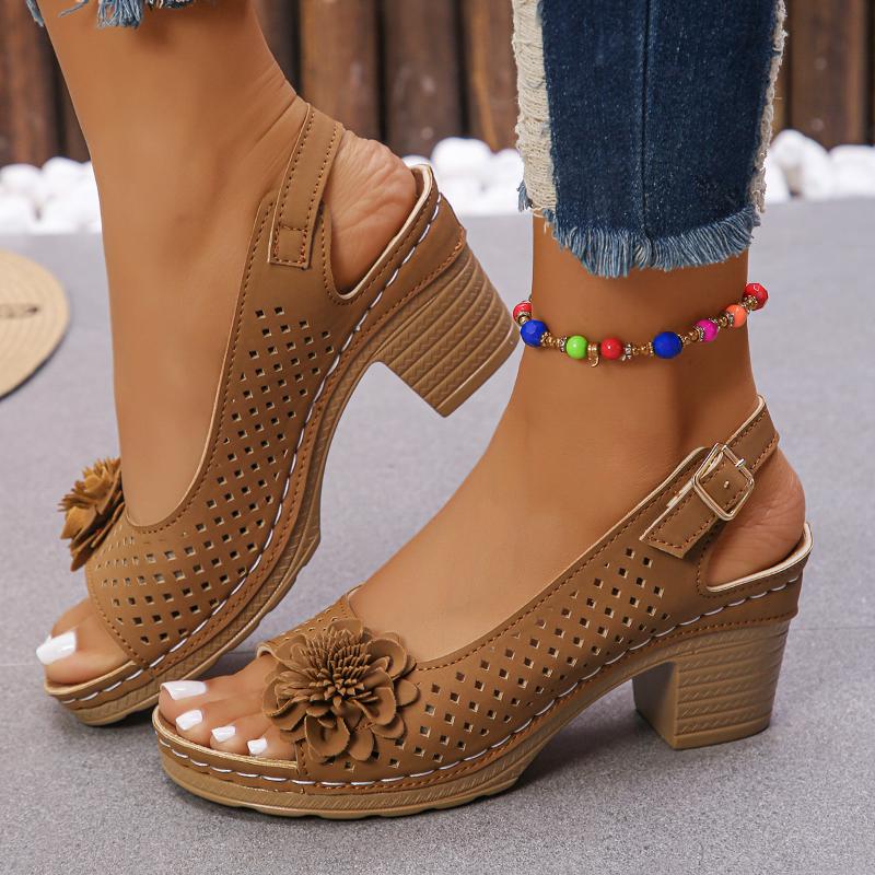 

Fashion New Style Fashion Cross-border Foreign Trade Large Size Slippers for Women Spring and Autumn Hollow Wedge Casual Women s Shoes 43 шоколадный