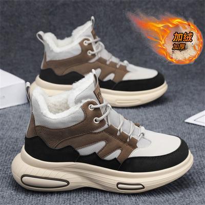 High-top Casual Winter New Thick-soled Heightening Sports Cold-proof Velvet Thickened Warm Cotton Shoes