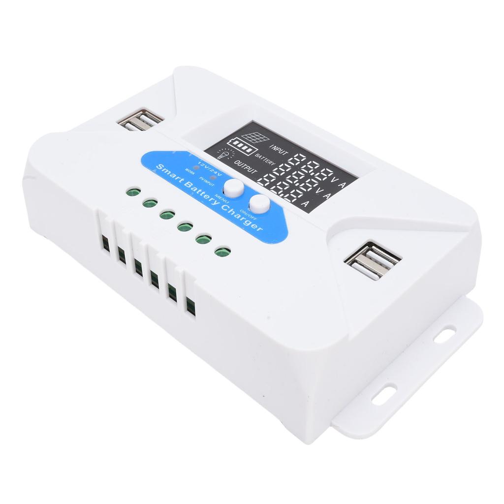 10A Solar Charge Controller Automatic Adaptation USB Solar Panel Battery Regulator for Phones Tablets MP3 Players