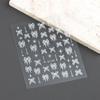 3D Charm Black White Flower Floral Petal Nail Decoration DIY Nail Art Stickers  for Nails