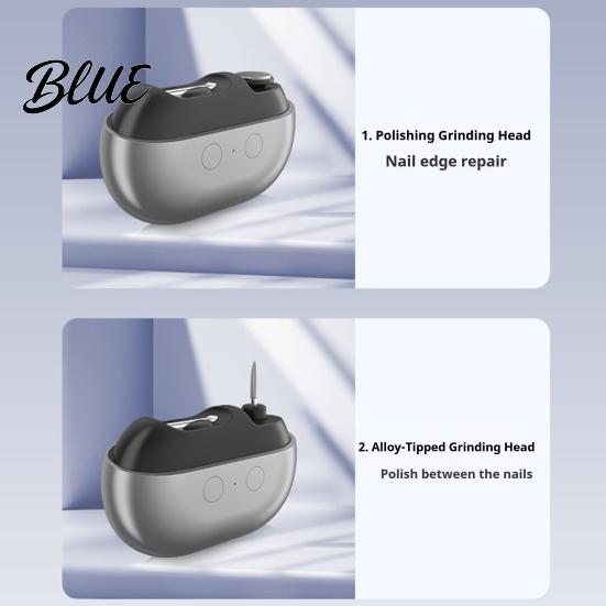 Automatic Nail Clipper Rechargeable Electric Clipper 2 Speed Modes 3 in 1 Trimmer Quiet Care Tool for Manicure Polishing Low Noise File Polisher