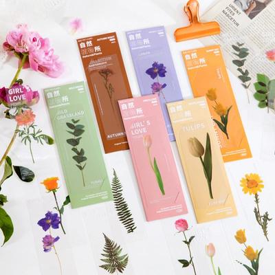 Blumen Blätter Serie Lesezeichen für Bücher PVC Lesezeichen Seitenmarkierer Kinder Kawaii Schreibwaren Schüler Schulsachen