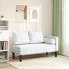 VidaXL Chaise Longue with Cushions White Faux Leather, Upholstered Sofa, Sofa for Bedroom, 2-seater Sofa, 4007564