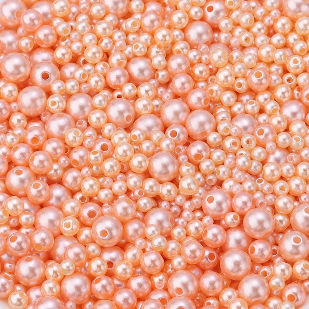 3/4/5/6/8mm ABS Imitation Pearl Beads Color Loose Round Beads For Jewelry Making DIY Handmade Necklace Bracelet Accessories