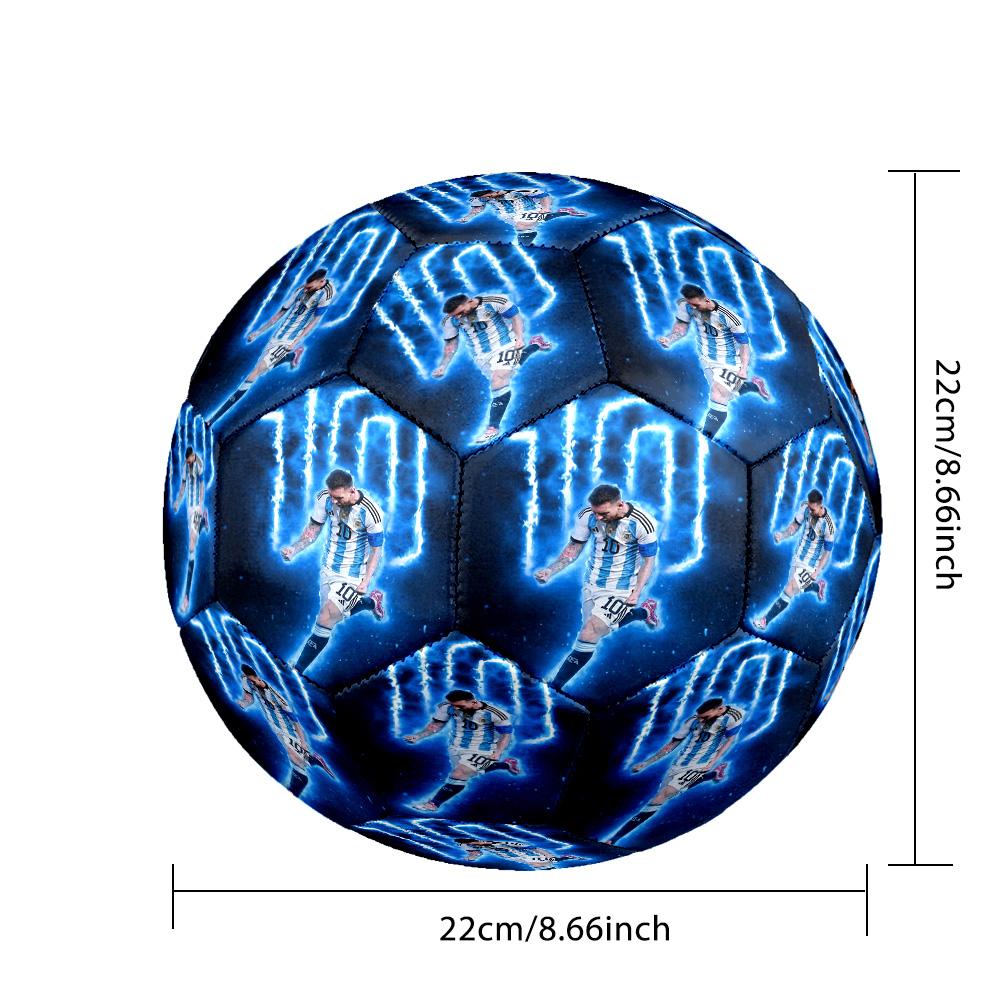 Messi 10 Number World Cup Trophy Size 5 Soccer Football Machine Sewn Indooroutdoor Training And Matches Perfect Gift For Sports Enthusiasts