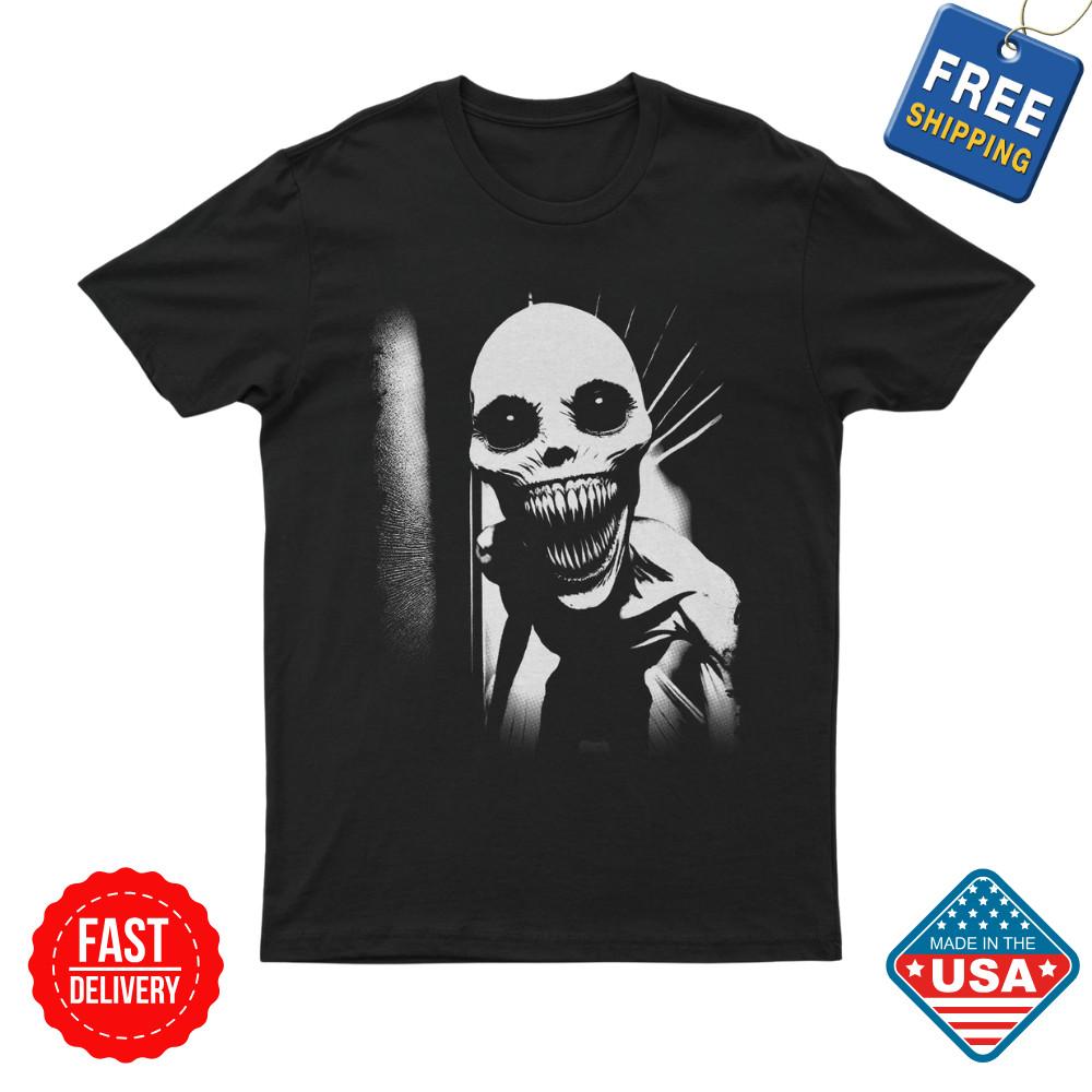 ! Ночное Существо Хоррор Дизайн Жуткая Маска Черепа Хватка Футболка Вдохновленная Унисекс Футболка M