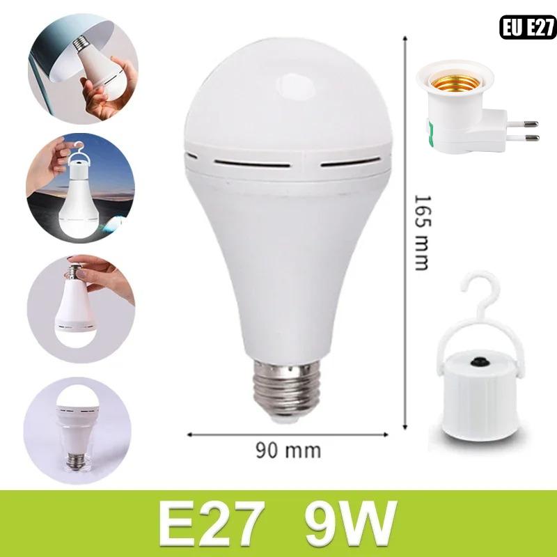9W/15W Emergency Light Bulb LED Handheld Hanging Energy-Saving Lights Bulb Portable Household Tent Fishing Lighting E27 Bulb