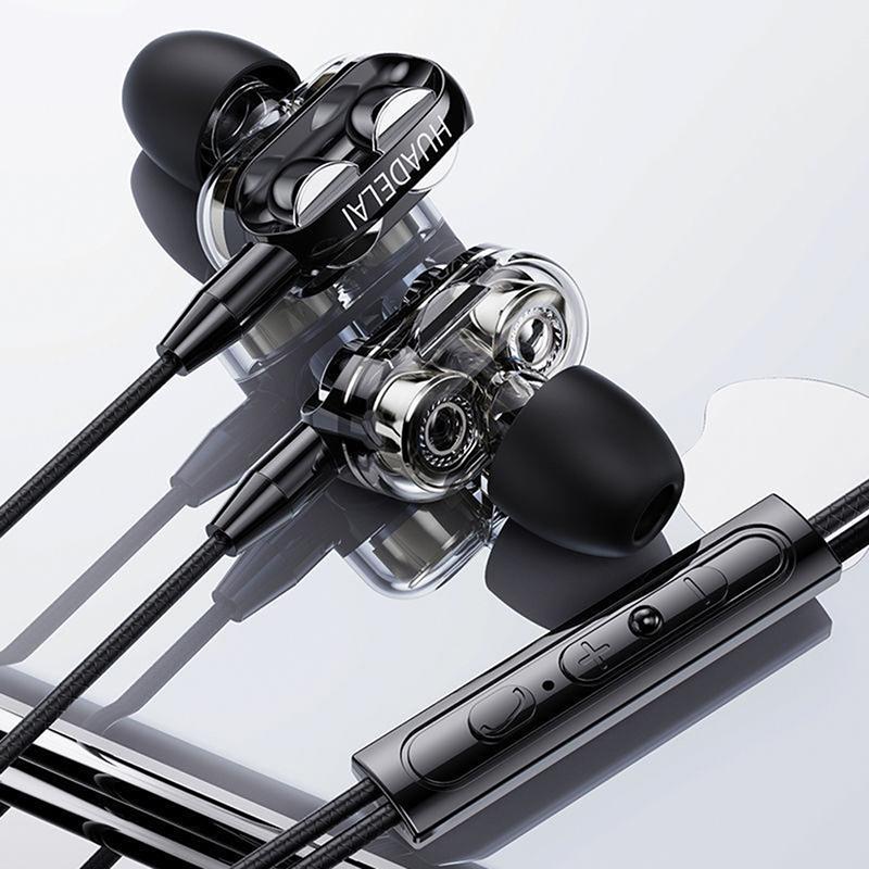 

Проводная стереогарнитура 6D с двумя динамиками, наушники-вкладыши с басами 3,5 мм, игровая с микрофоном чёрный