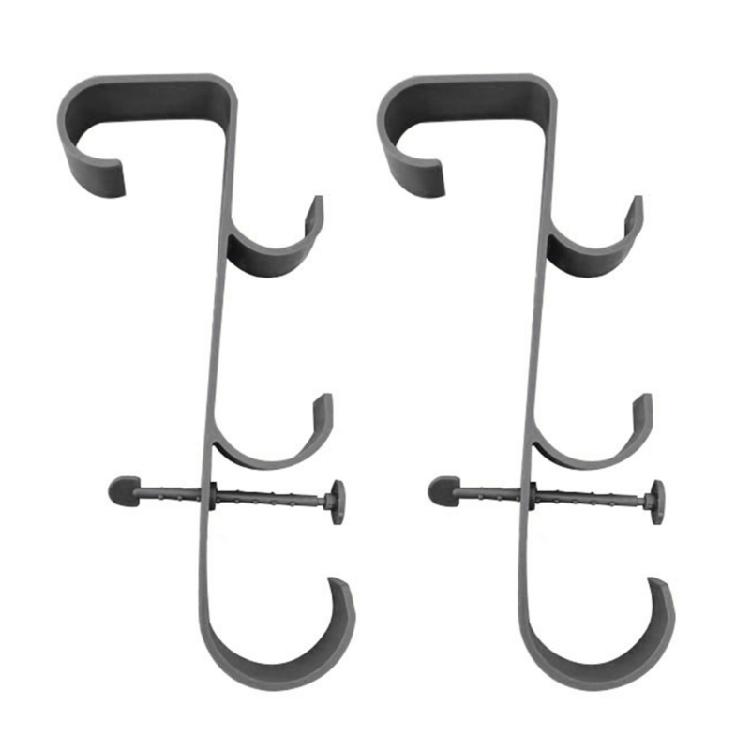 

Multipurpose Pool Hook Rack Pool Cleaning Station Suitable for Swim Gear Corrosion Proof Construction Any Season Use серый