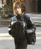 Radien Metal Logo High-Neck Glossy Crop Padded Jacket (2 Colors)