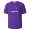 I Am Thinking About Interesting Printed T-shirts Summer Men's and Women's T-shirts Pure Cotton Casual Street Style Tops