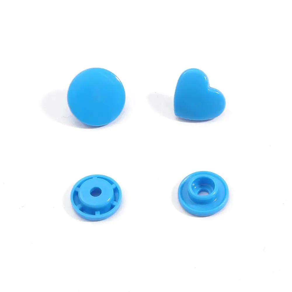 25Set T5 Plastic Heart Shape Snap Buttons12Mm Fasteners Quilt Cover Sheet Button For Scrapbooking Crafts Clothes Clip Accessorie