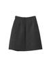 Miu-Style High-Waisted Pleated A-Line Mid-Length Wool Blend Skirt - Women's Versatile Solid Color Slimming Design