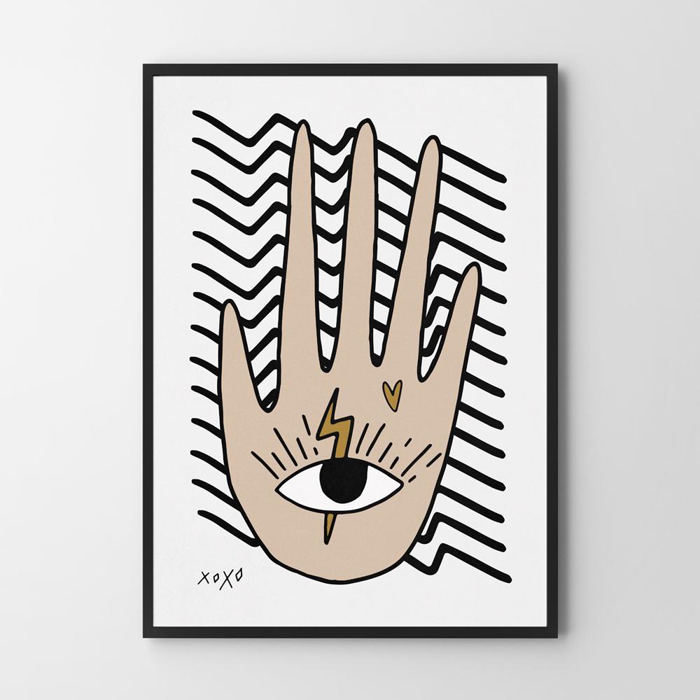 Plakat ilustracja ręka dłoń