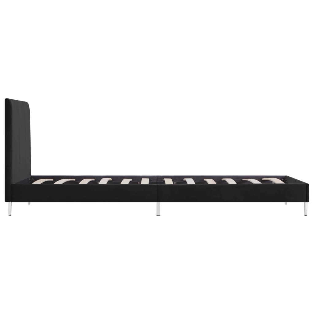 Bed Frame Black Fabric 90 x 200 cm