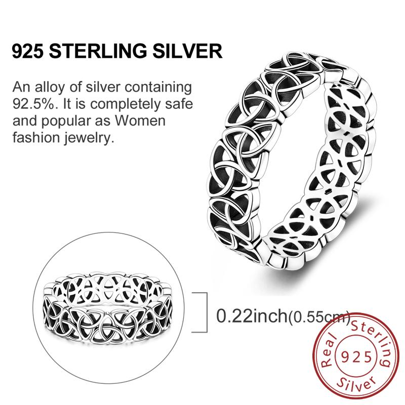 New 925 Silver Rings Firefly Hollow Rose Infinite Love Simple Ring for Women Wedding Engagement Party Jewelry Gift