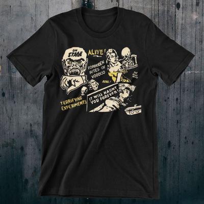 Vintage Horror Movie Poster T-shirt 50s Pulp Gothic Punk Macabre Tee