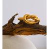 Eetit Size 7 Stainless Steel Cast Open Ring for Women 2025 Knotted Temperament Fashion Finger Jewelry PVD Plated