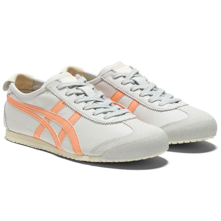 ONITSUKA TIGER Повседневные Удобные Кожаные Противоскользящие Прочные Легкие Кроссовки с Низким Верхом для Бега Женские кроссовки Белые Оранжевые 1182A078-021