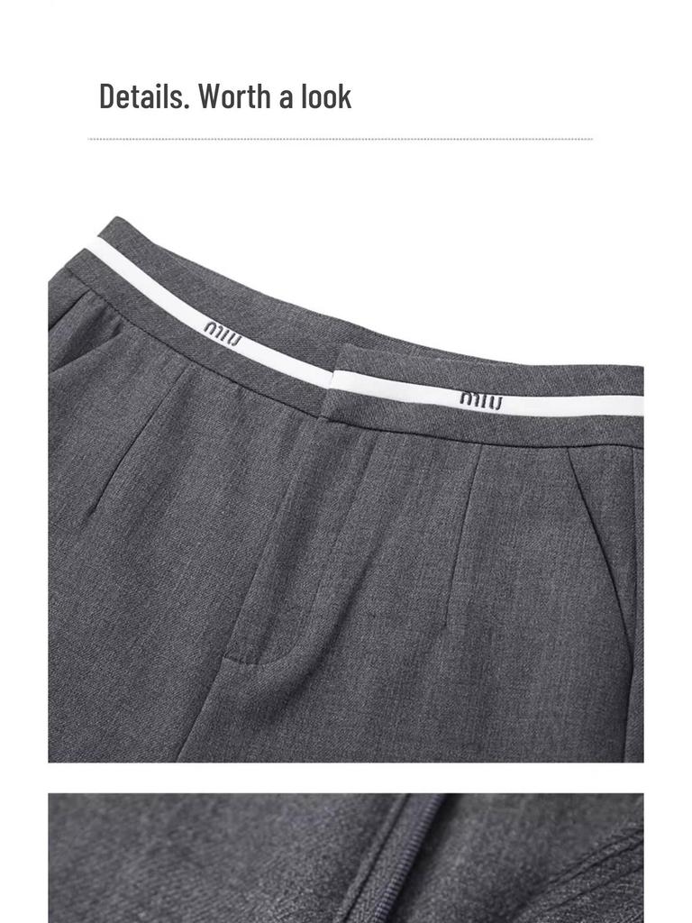 Women's Khaki High-Waist Loose Straight-Leg Harem Pants - Spring/Autumn 2025 Fashion Trend