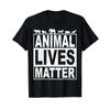 Animal Lives Matter Vegetarier Protection Vegan Design T Shirt Vintage Washed Homme Fashion Graphic Stretched Soft Comfortable