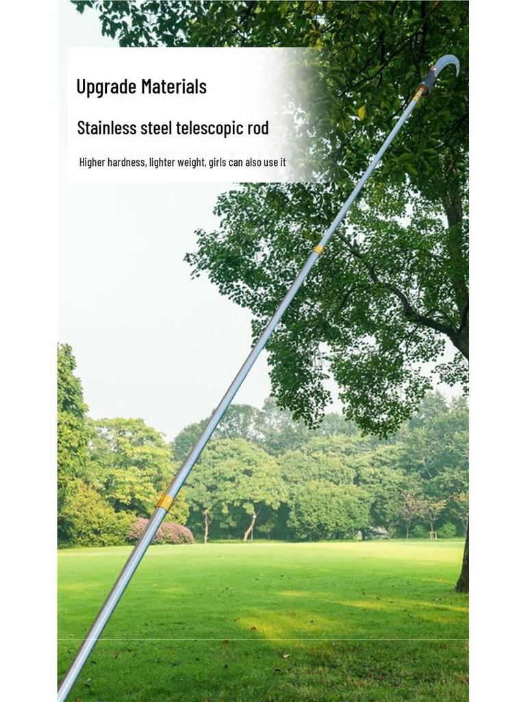 Telescopic Pole Saw: Long Reach Pruner for High Branches and Tree Cutting.