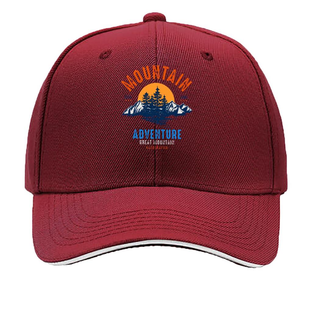 Mountain Adventure ESTD Great Mountain Handcrafted Sandwich Baseball Cap Sun Cap Outdoor Workouts Hat