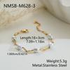 Baroque Pearl Necklace Bracelet Waterproof Non Tarnish Dainty Women Wedding Jewelry Gold PVD Stainless Steel Chain Jewelry Set