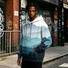 Men's Lined Pullover Hoodie with Print, Long Sleeve Graphic Sweatshirt