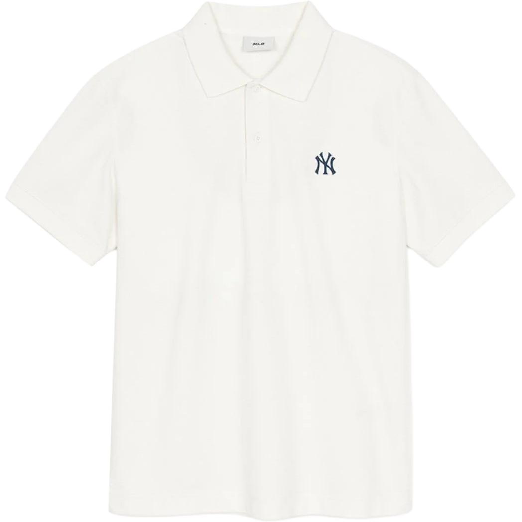 MLB New York Yankees Polo Shirt Unisex White 3APQB0153-50IVS XS